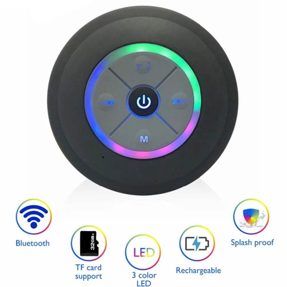 USB мини светодиодный ночник с Bluetooth-динамиком портативный водонепроницаемый