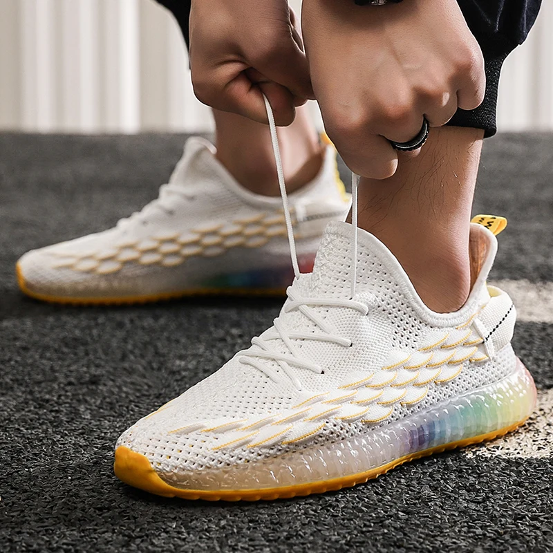 

New Breathable Men Casual Shoes Chaussure Homme Male Mesh Tenis Lace Up Mens Sneakers Casual Soft Zapatos Hombre Adult Krasovki