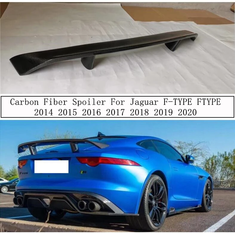 

Carbon Fiber Spoiler For Jaguar F-TYPE FTYPE 2014 2015 2016 2017 2018 2019 2020 High Quality Wing Lip Spoilers