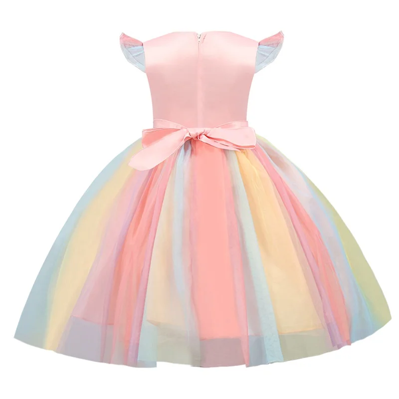 2019 платье для девочек вечерние платья с единорогом детское девочек-подростков на