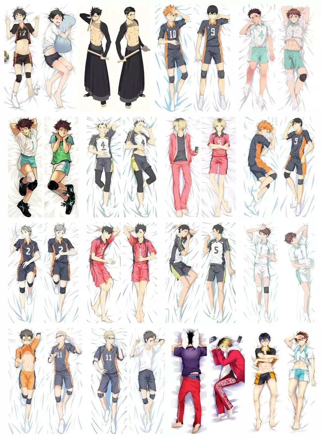 

Anime Dakimakura Body Haikyuu!! 150x50cm 100x35cm Pillow Case Cover Manga Karasuno Dakimakura Hinata Shoyo Bedding Pillowcase