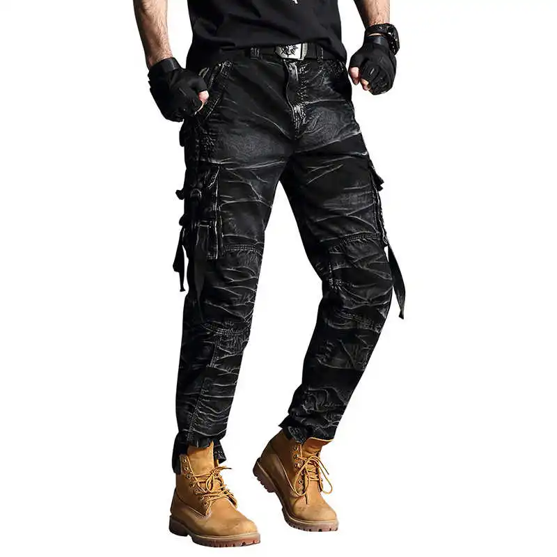 

Tactical Army Pants Trousers Combat Multi-Pockets Training Pants Men's Cotton Cargo Work Pants Plus Size 40