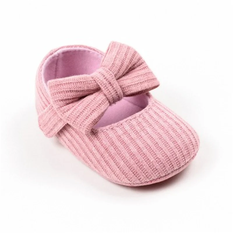 

Baby First Walkers Infants Clothing Newborn Toddler Shoes Baby Shoes Soft Sole Woolen Bowknot Solid Shoes Casual Cotton