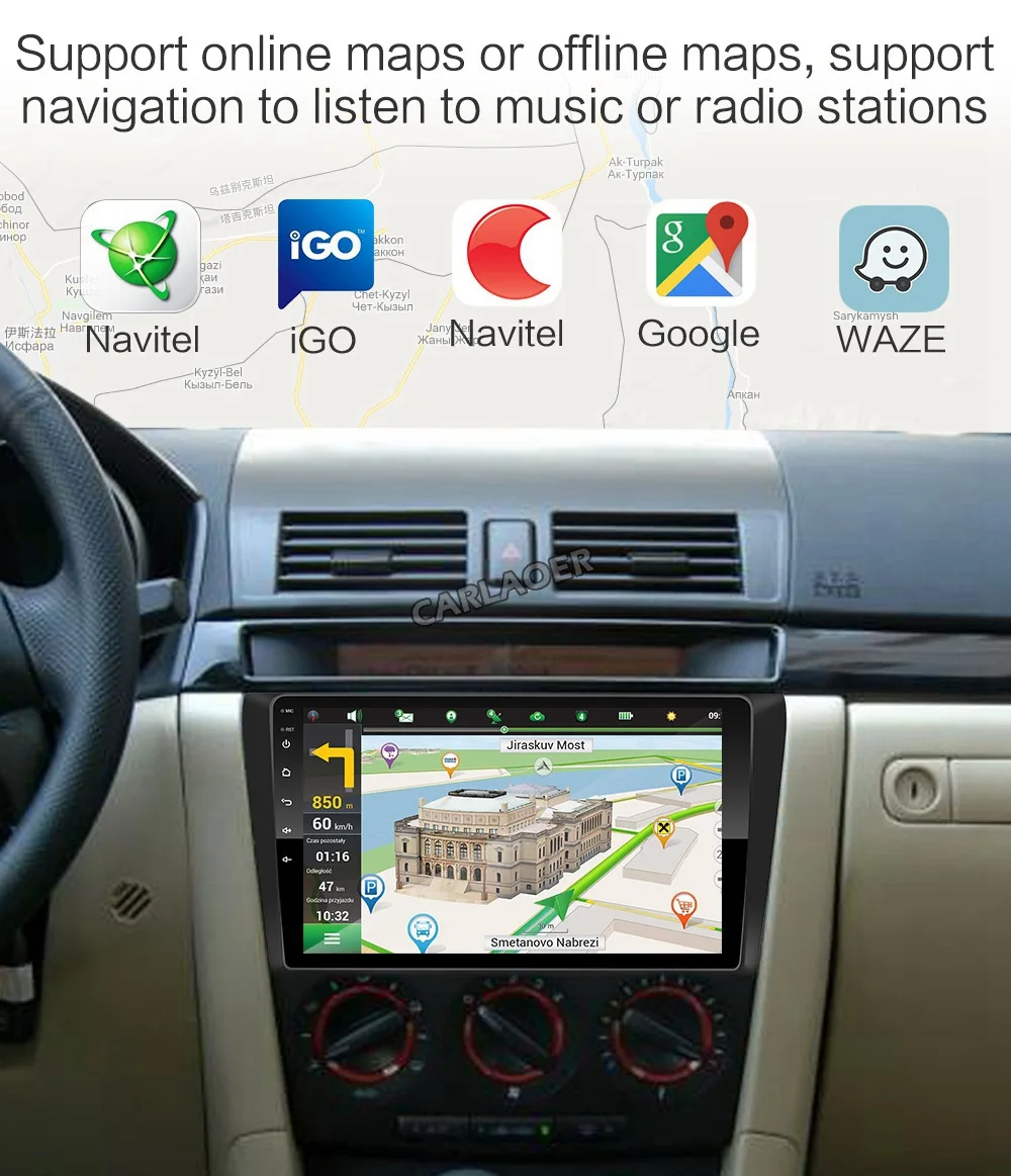 4G+ 32G Android 8,1 Автомагнитола для Mazda 3 2004-2013 maxx axel Wifi авто стерео Автомобильная dvd-навигационная система стерео Мультимедийный Плеер