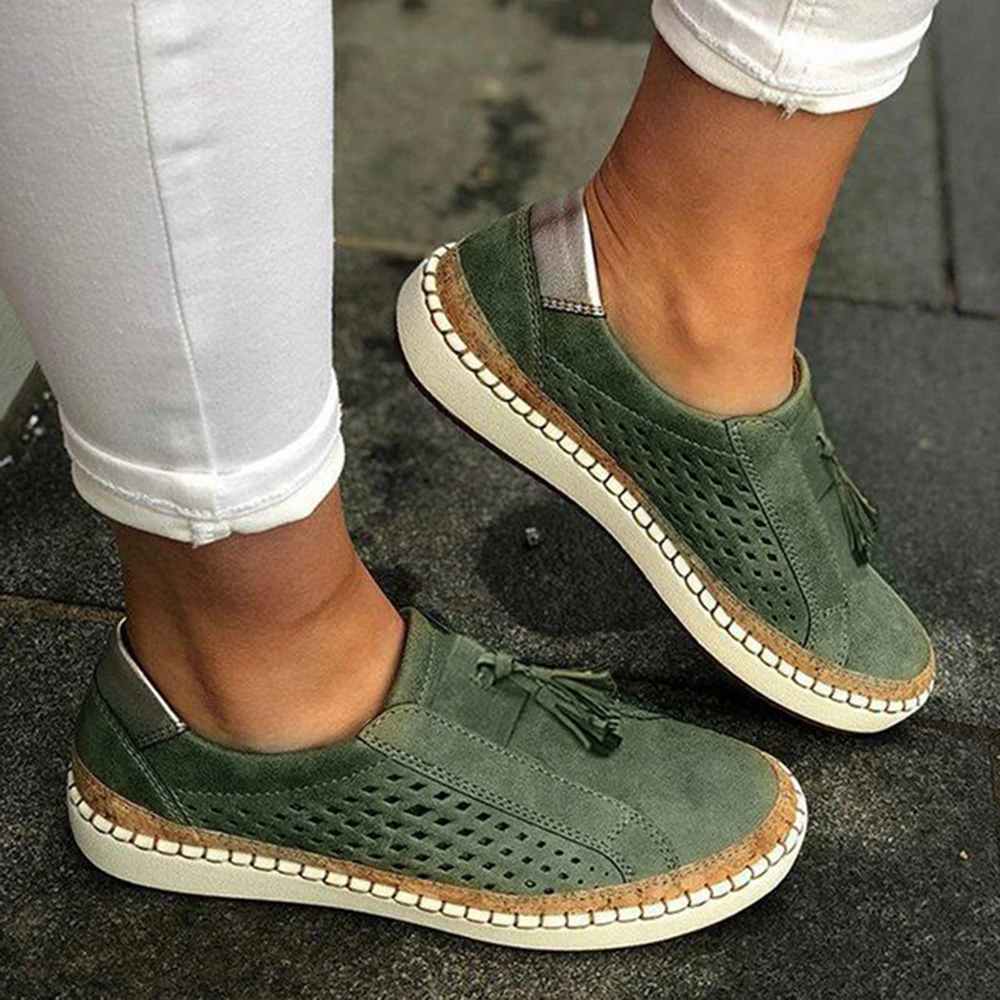 green SHUJIN/женские кроссовки; женская повседневная обувь; удобные женские лоферы; женская обувь на плоской подошве; tenis feminino Zapatos De Mujer - Цвет: green