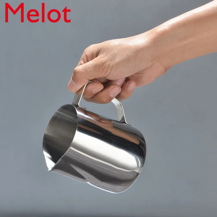 

Coffee Steam Pitcher Stainless Steel Latte Art Pot Milk Bubble Cylinder Coffee Machine Matching Milk Frothing Cup Fancy Pointed