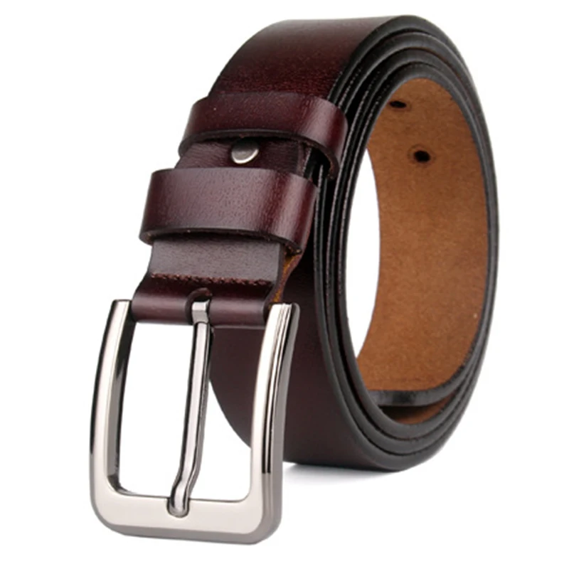 

130 140 150 160 170cm Real Cow Genuine Leather Belts for Man High Quality Plus Long Size Male Pin Buckle Waist Belt Strap 2021