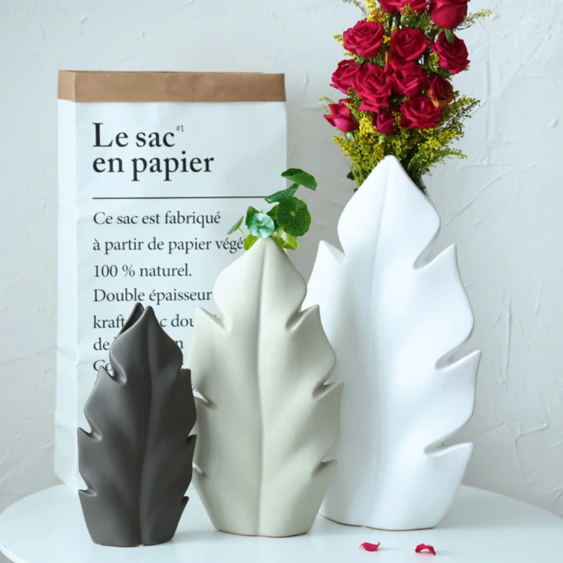 Скандинавская простая ваза в форме листьев ТВ тумба украшение для дома и офиса