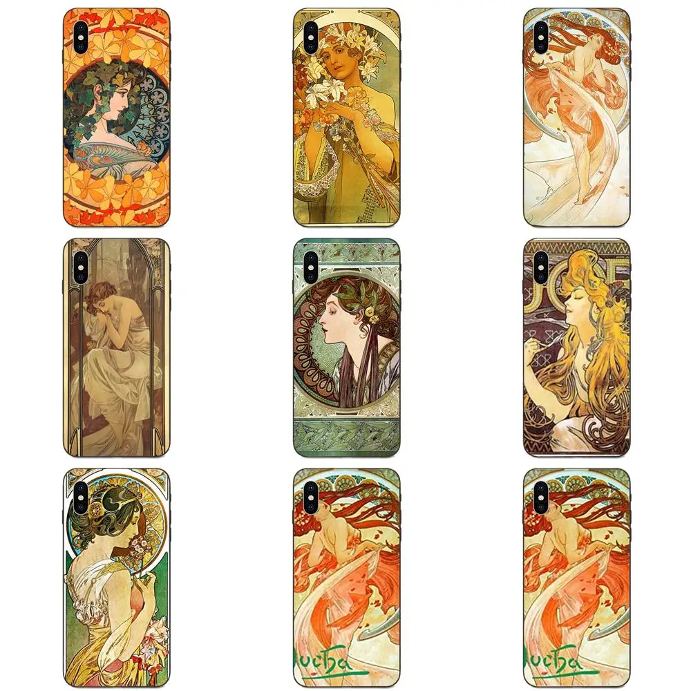 Художественный постер Alphonse Mucha мягкие чехлы из ТПУ для Huawei nova 2 2S 3i 4 4e 5i Y3 Y5 II Y6 Y7 Y9