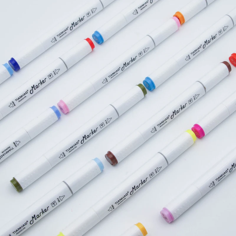 30/40/60/80/168 цветов двусторонние скетч маркеры на спиртовой основе Нетоксичная