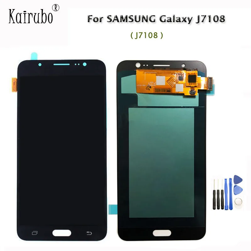 5 дюймов Супер AMOLED LCD для Samsung Galaxy J7 2016 J7109 J7108 кодирующий преобразователь