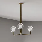 Люстра в скандинавском стиле, роскошная светильник ная медная лампа для спальни, комнаты, ресторана