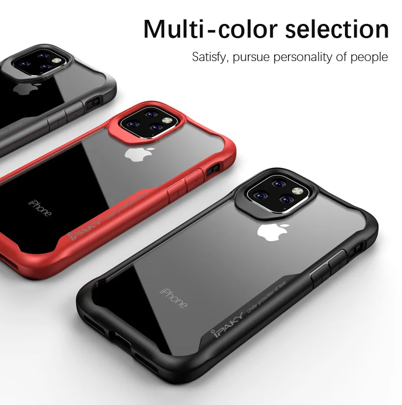 Для iphone 11 чехол прозрачный противоударный ТПУ+ PC чехол для телефона для iphone 11 pro max высокое качество
