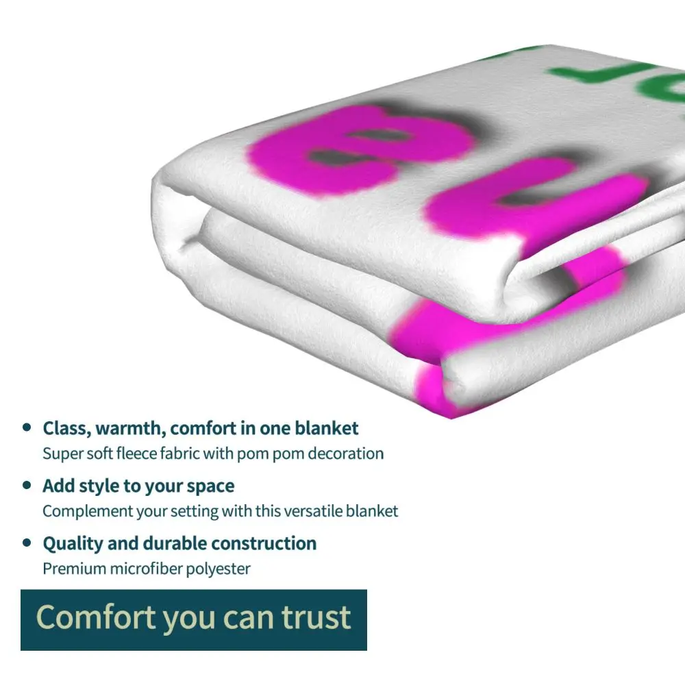melhor Darmian 3d Personalizar Seus Itens Imagem Feminina Pompom Franja Cobertor Inverno Homem Jogar Velo Colcha Para Meninas Unisex Crianças