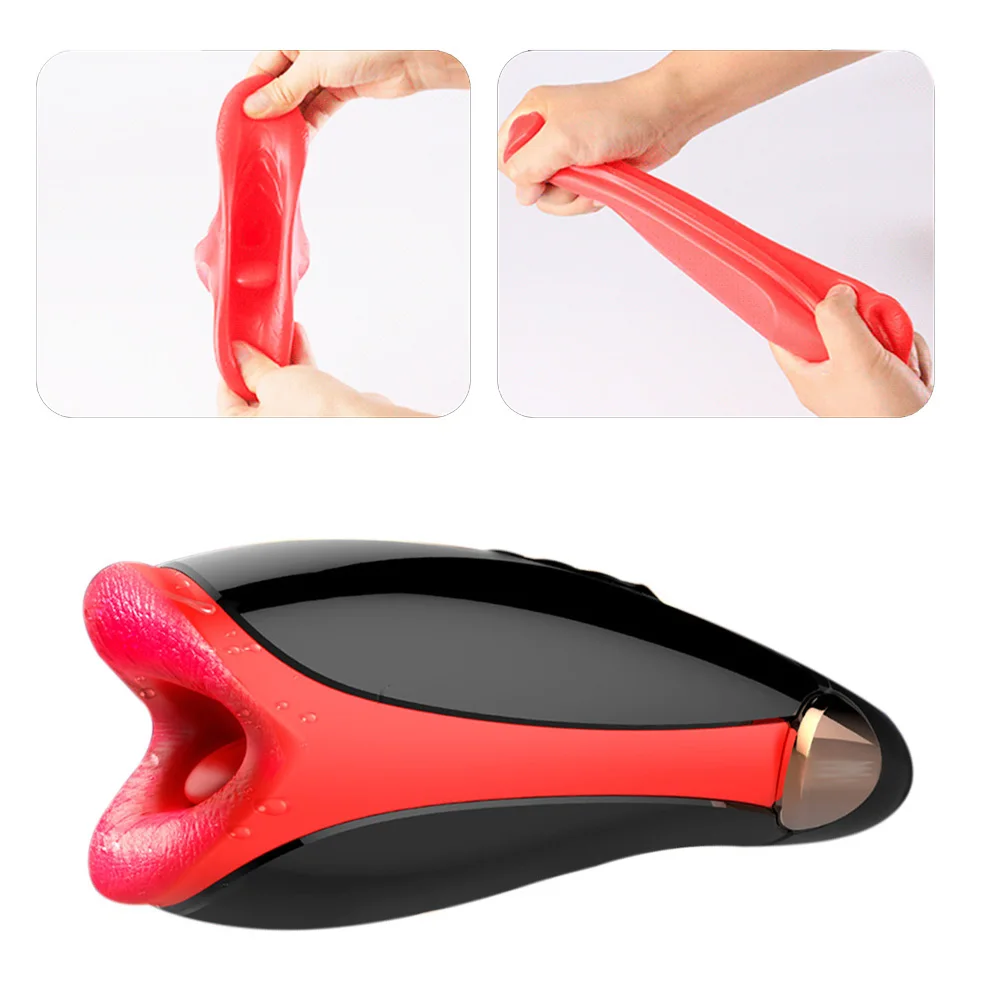 7 вибрирующий нагрев мужской автоматический мастурбатор язык рот сосать киска