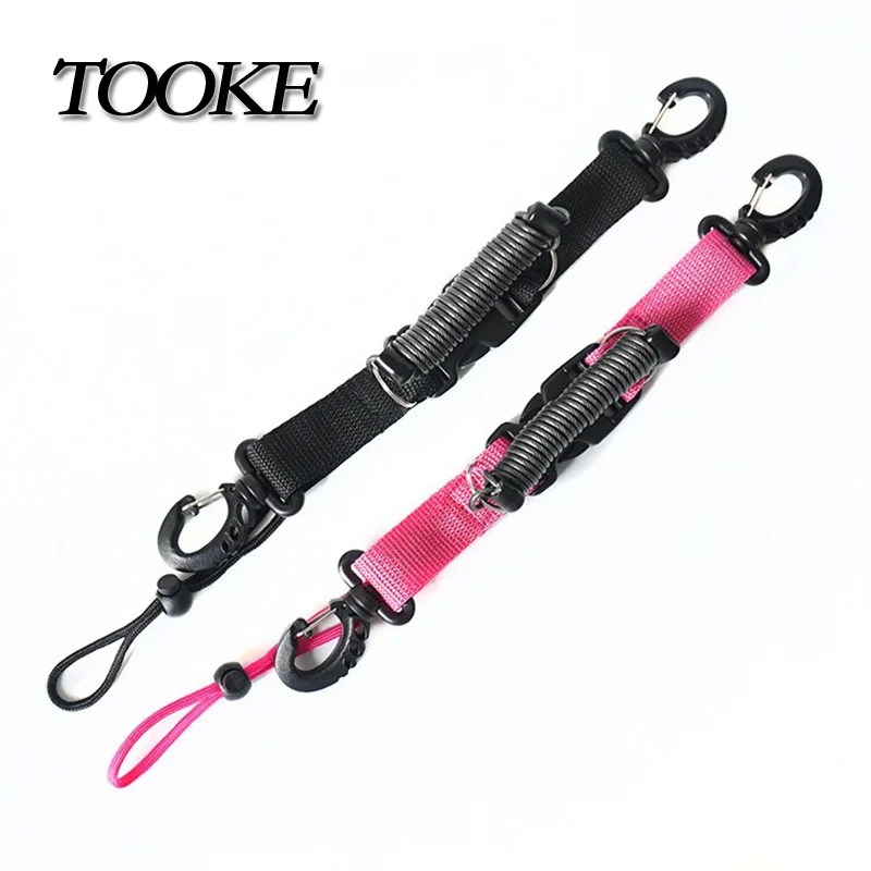 Black and Pink Спиральные пружины для подводного плавания с кольцом для подводного плавания, фонарь-фонарик - Цвет: Black and Pink