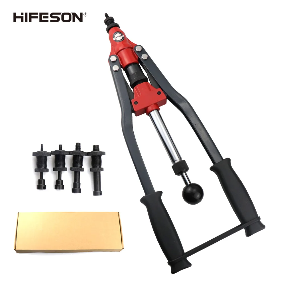 

HIFESON Alloy Steel HN-02 Powerful Draw Rod Type Manual Ram Gun Pull Cap Nut Machine Pull Rivet Nut Gun M4/M5/M6/M8/M10