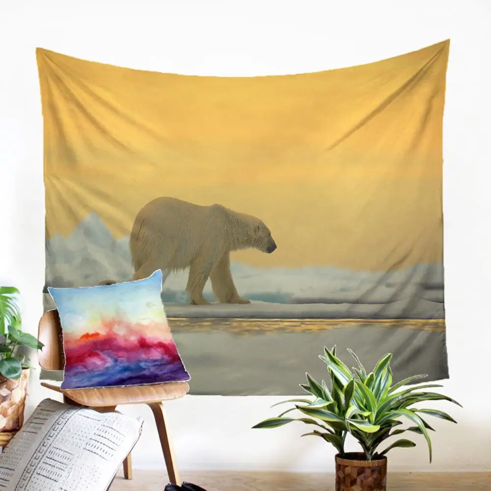 Настенная подвеска с изображением полярного медведя украшение для дома декор