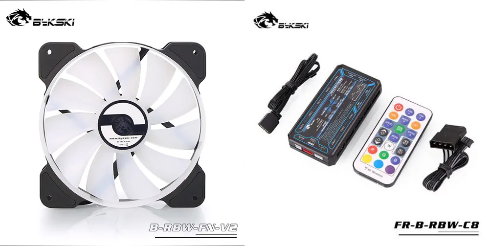 Fan Control Kit 120 мм RGB чехол вентилятор охлаждения для ПК 3Pin 5V заголовок D-RGB материнская плата ореолом дистанционного Управление симфония B-RBW-FN-V2 - Цвет лезвия: Fan Control Kit