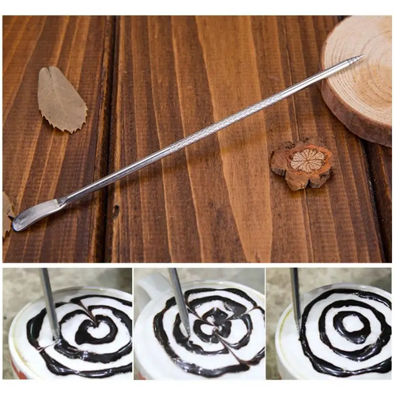 Ручка из нержавеющей стали для латте ручка украшения торта и кофе тортов