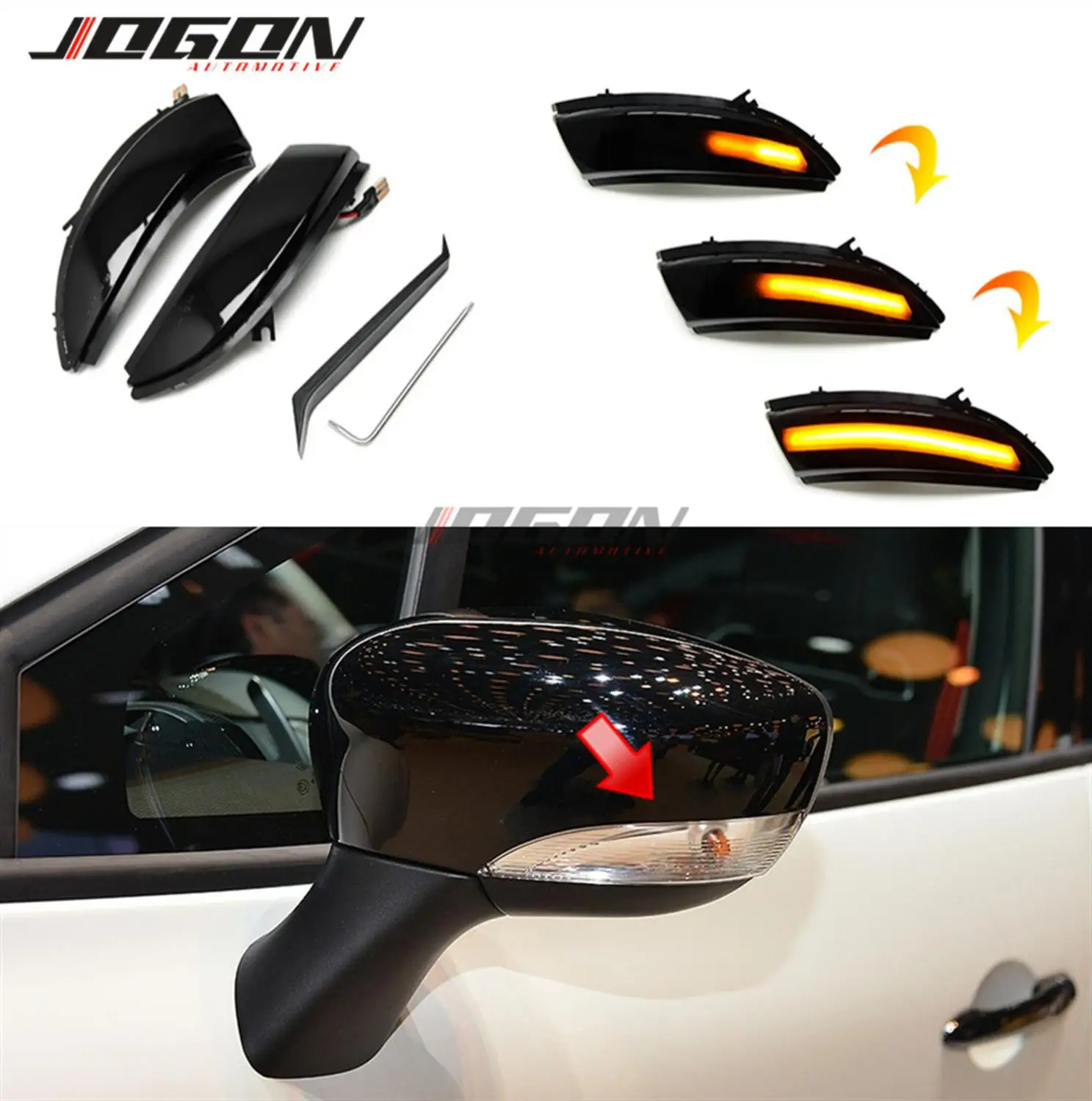 Светодиодный динамический зеркальный индикатор последовасветильник для Renault