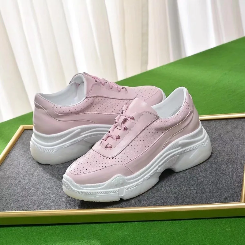 

2021 Spring Fashion Platform Sneakers Women Comfortable Women Casual Shoes Lightweight Lace-up Breathable Mesh Shoes Woman Tenis