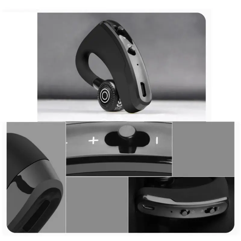 V9 Handsfree Wireless Bluetooth Earphones Noise Control Business Headset with Mic Bone Conductive Earphone | Электроника