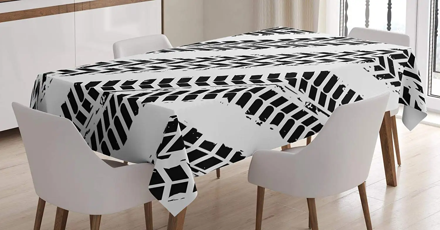 Скатерть для грязного велосипеда покрышки в монохромных узоров мотокросса гонки