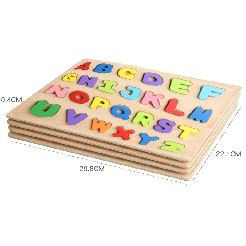 

Kids Early Educational Montessori Toys ABC Puzzle Digital Wooden Toys Jigsaw Letter Alphabet Number Puzzle Baby Toys Gifts