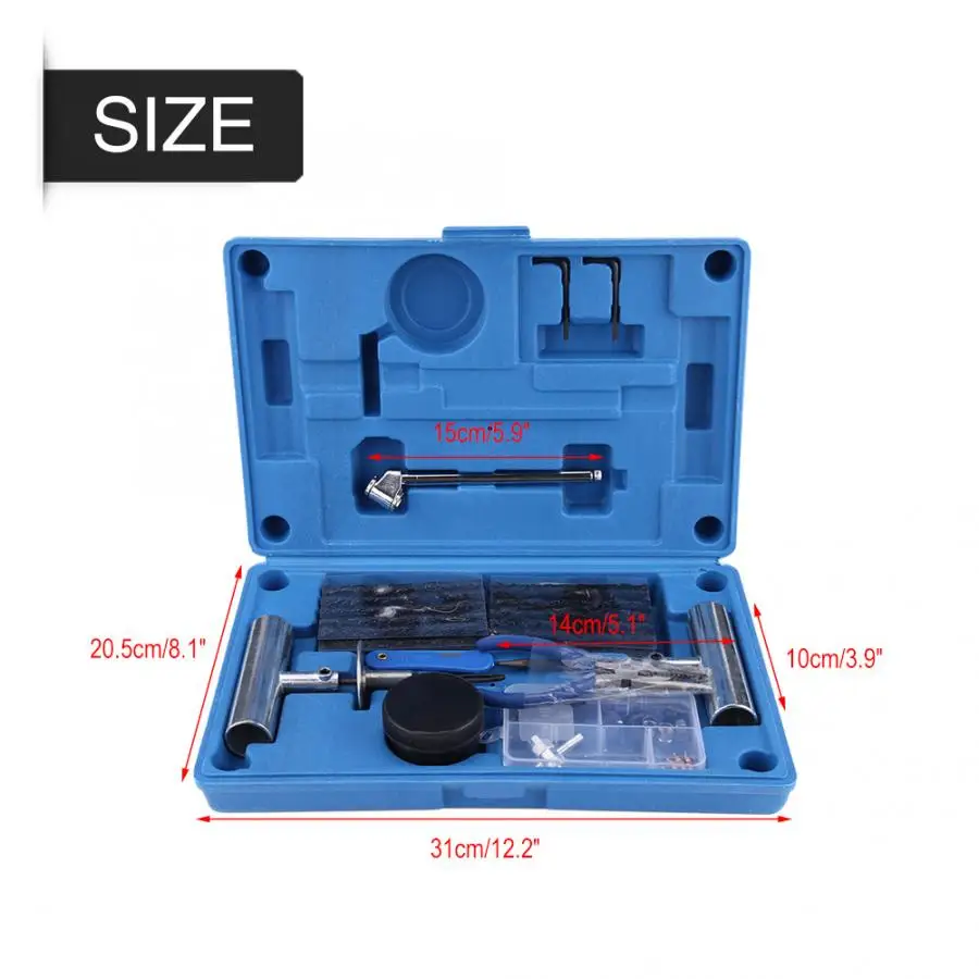 67 шт. набор инструментов для ремонта автомобильных шин проколов автомобиля