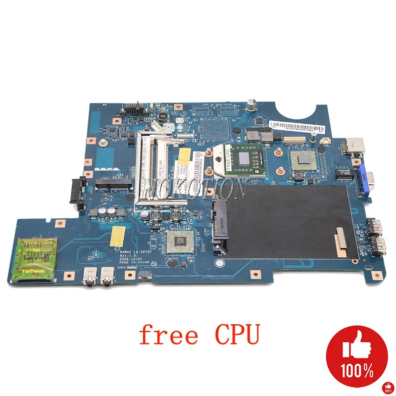 NOKOTION LA 5972P для lenovo ideapad g555 материнская плата ноутбука m880g ddr2 11S69035134 HD4200 графическая