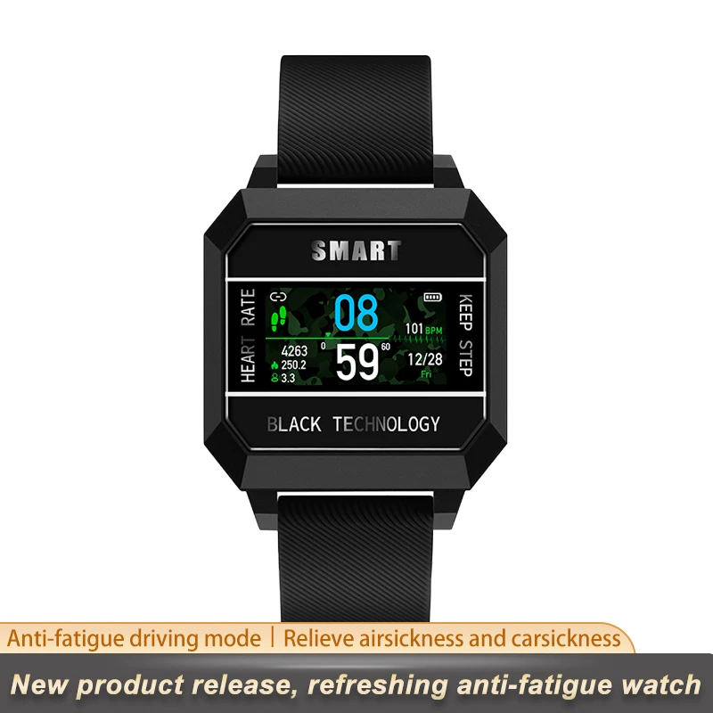 

F8 Watch Pulse Smart Watch Refreshing Anti-fatigue Driving Relieve Motion Sickness Heart Rate Alarm Clock Reminder Waterproof