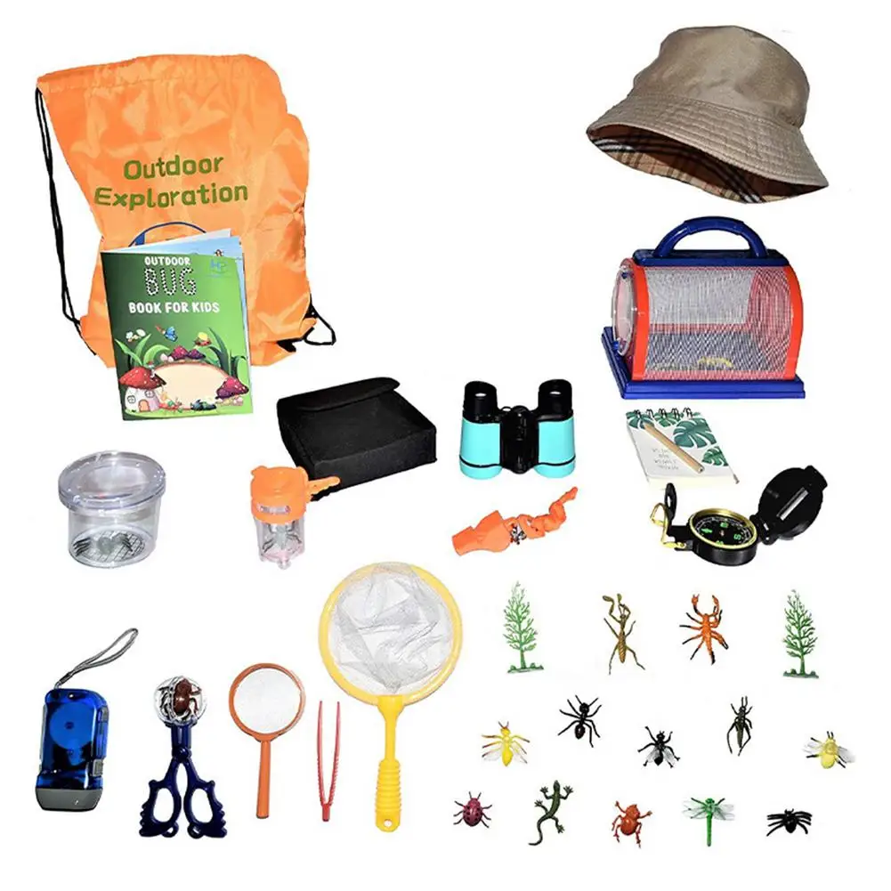 

Outdoor Explorer Kit Bug Catching Nature Exploration With Binoculars Flashlight Compass Magnifying Glass Great Toys Kids Gift