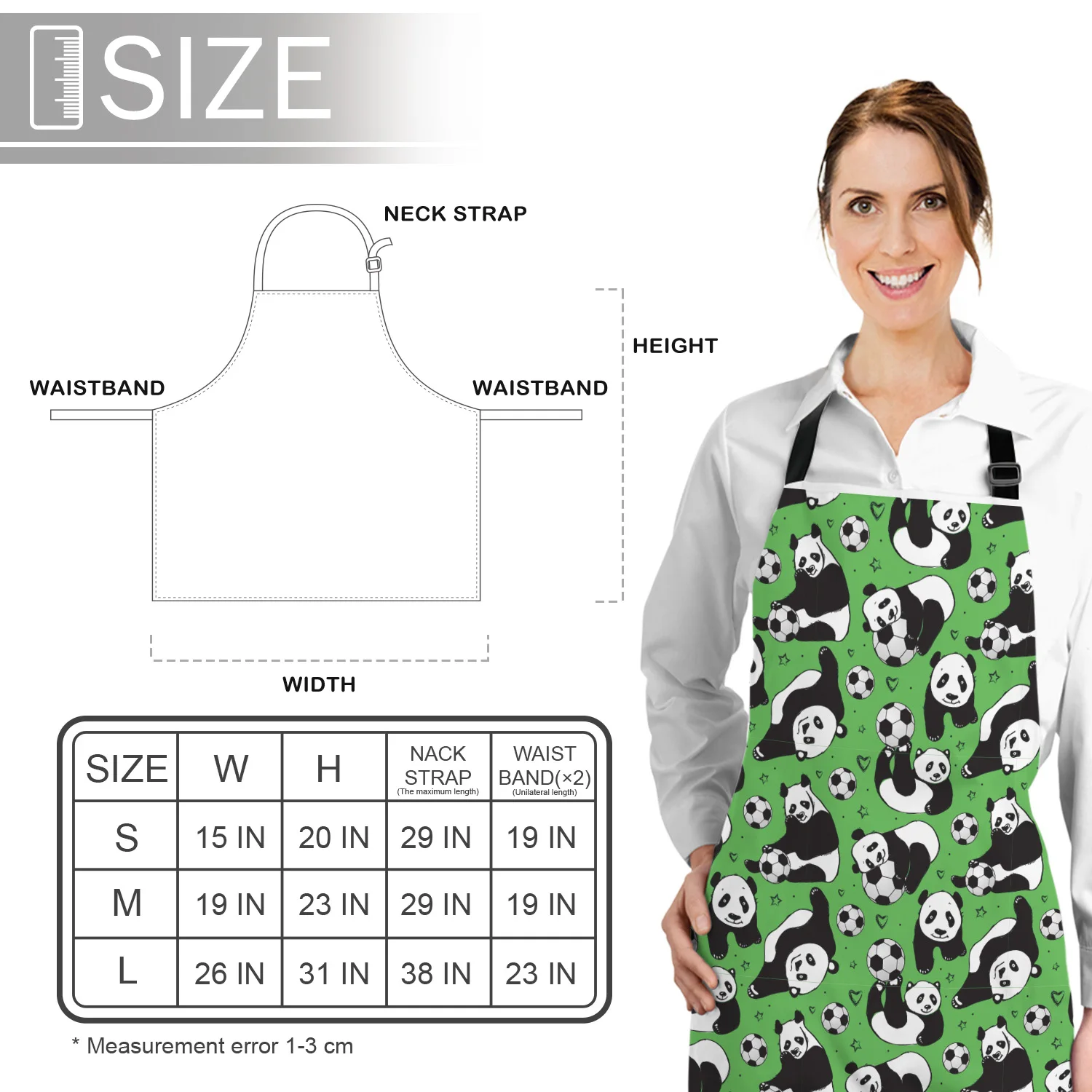 Tophome Кухонный Фартук панда фон зеленый Азиатский Футбол игры фартуки из парусины