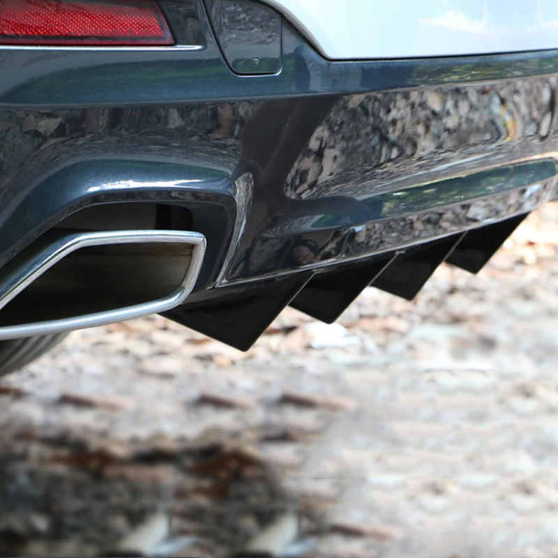 Car Rear Bumper Spoiler 4pcs/Pack Triangle Curved Bottom Lip Separator Auto Parts | Автомобили и мотоциклы