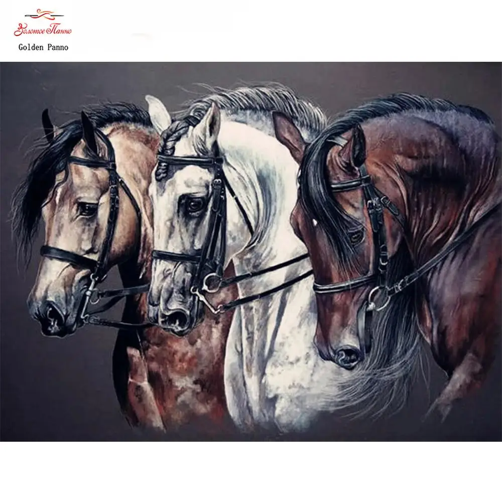 new arrival 5d DIY Diamond Painting Animals Beadwork Diamond Horse Embroidery Hobby And Handicraft Diamond Mosaic
