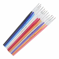 12 pcspack colorful nail art brush tiny acrylic nail art tips liner painting drawing pen nail brush pen tools 36