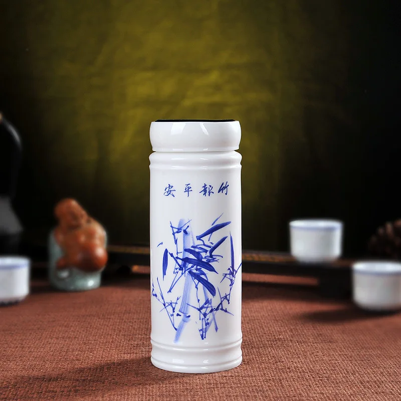 Керамическая изоляционная чашка Цзиндэчжэнь двухслойная полностью