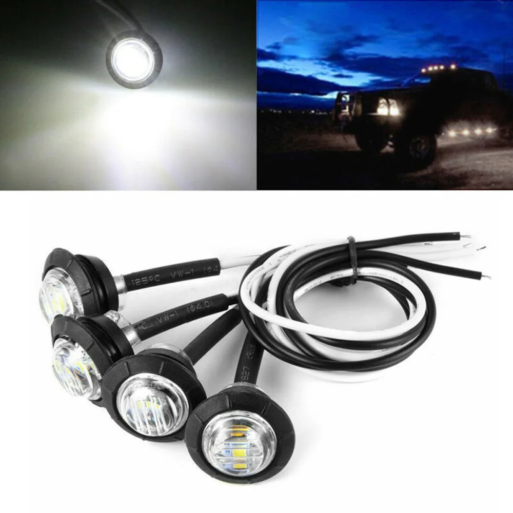 

LED Turn Signal Lights Lamp Replacement Truck 4Pcs 12V Round Bulbs Auto