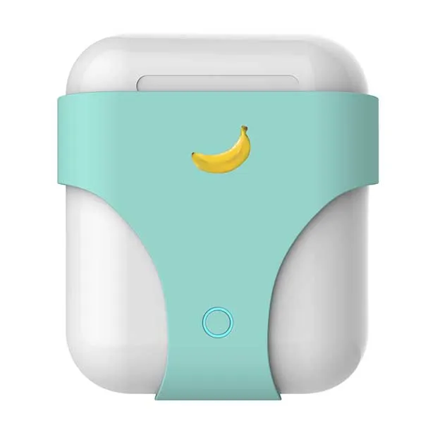 Синий Чехол airpods 2 Чехол airpods mi airpods apple airpods силиконовый чехол airpods 1:1 airpods чехол airpods apple airpods - Цвет: Синий