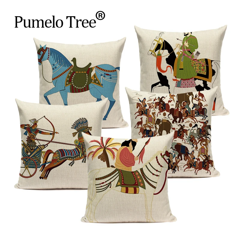 

Nordic Horse Pillow Cover Racing Animal Case Pillows Decorative Living Room Mustang Decor Sofa Cushion Covers Throw Pillow Cover