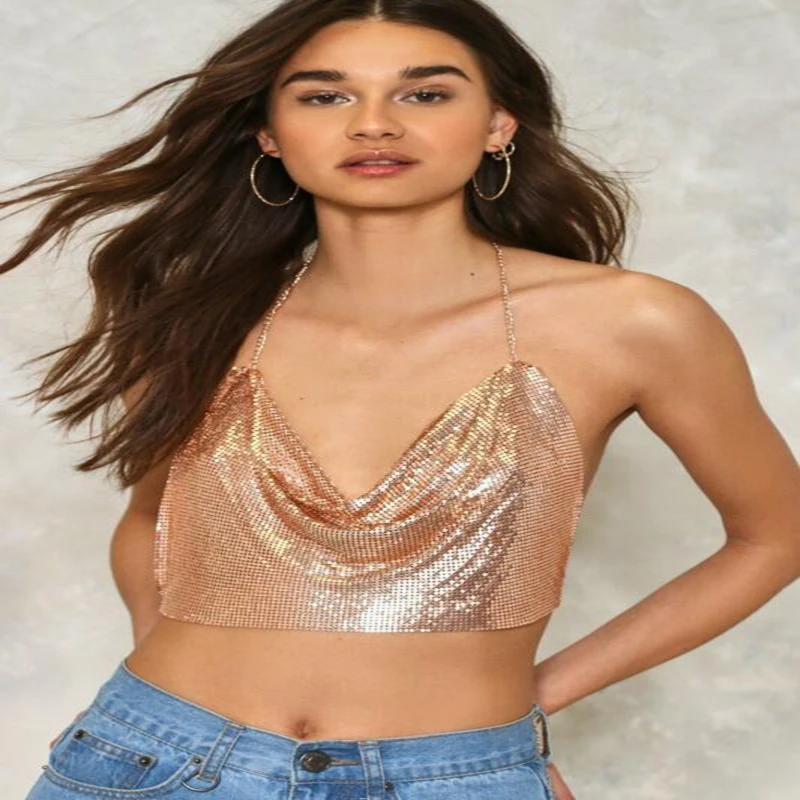 Женский бюстгальтер с блестками бюстье укороченная майка топы блузка женский
