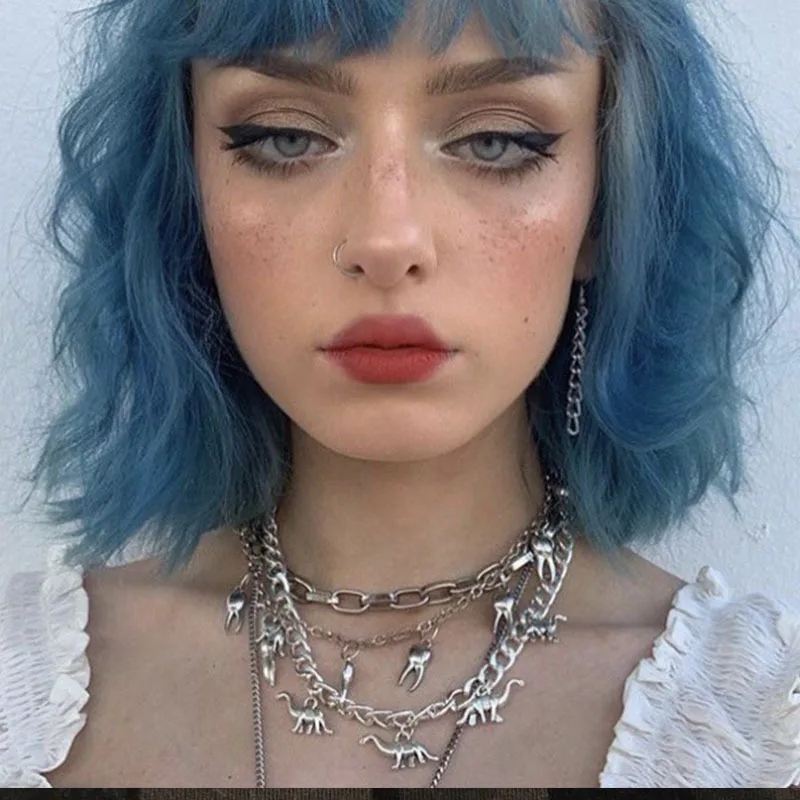 Женское Ожерелье-чокер Kpop из нержавеющей стали массивное ожерелье в форме сердца