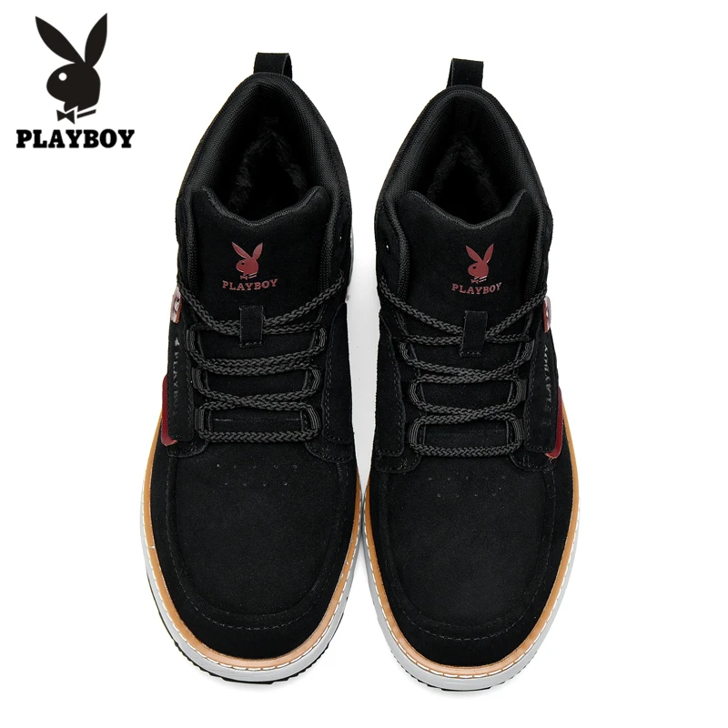 

PLAYBOY New Men Casual Shoes For Men High Top Male Ankle Boots Shoes Fashion Outdoor Army Travel Botas Hombre Sock Man Sneaker