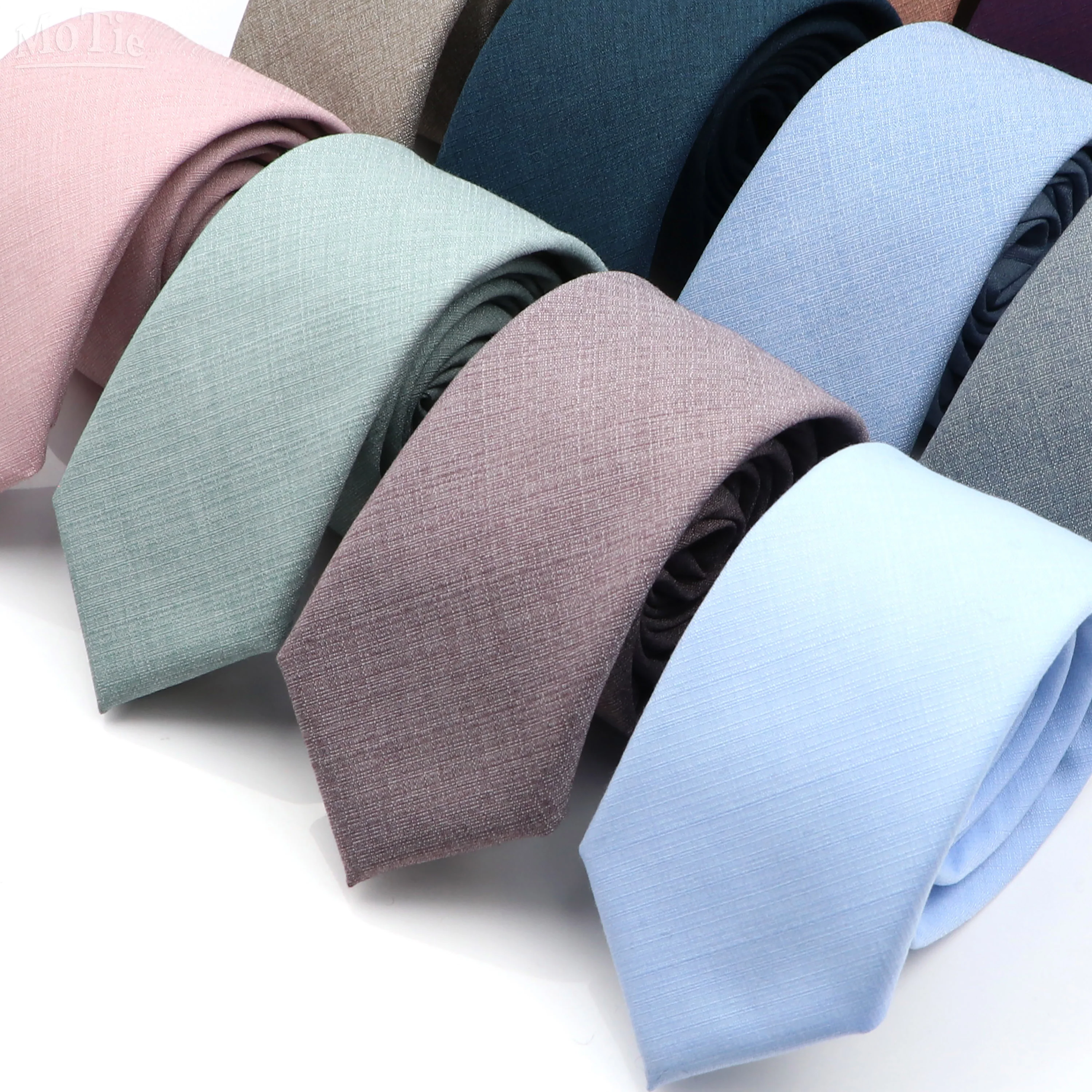 

New Men's Solid Color Tie Skinny Casual Anti-wrinkle Necktie For Wedding Suit Neckties Pink Blue Grey Ties Cravat Gift Accessory