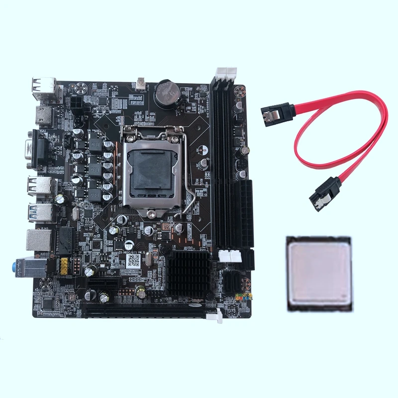 

B75 Motherboard Set with I3 2100 CPU LGA 1155 2XDDR3 1066/1333/1600MHz RAM USB3.0 SATA3.0 Motherboard for I3 I5 I7 CPU