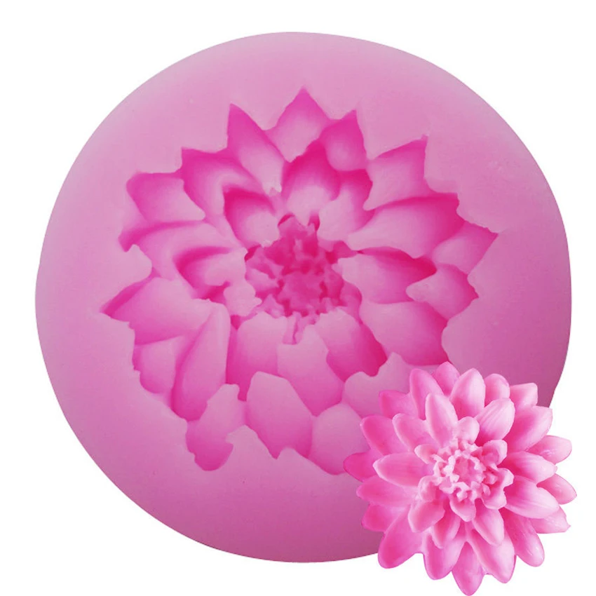 Силиконовая помадная форма в форме цветка лотоса искусственный коврик