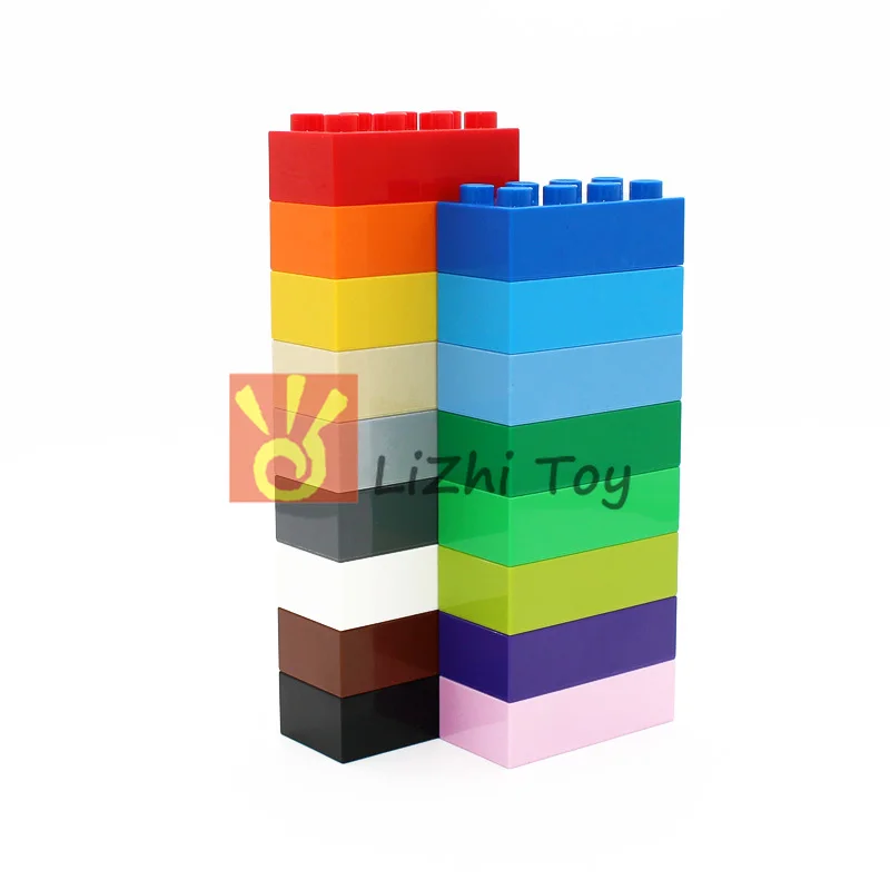 Мпц DIY большой строительный блок 3011 кирпич 2X4 Размеры малышу собрать просветить