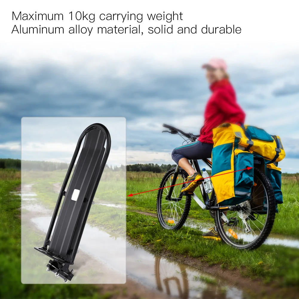 Bicycle Rear Seat Luggage Carrier Rack Shelf 10KG Aluminum Alloy MTB Bike Bracket Racks Hex Wrench | Спорт и развлечения