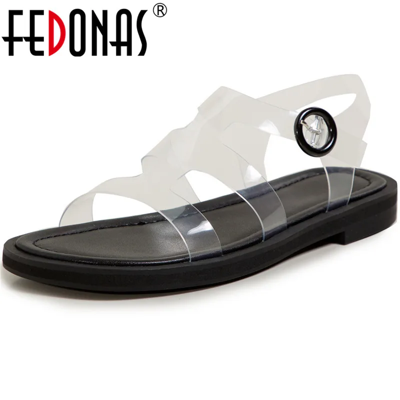

FEDONAS Fashion Elegant Shoes Woman Heels 2021 Fashion Buckles Summer Newest Thick Heels Sandals For Women Party Women's Shoes